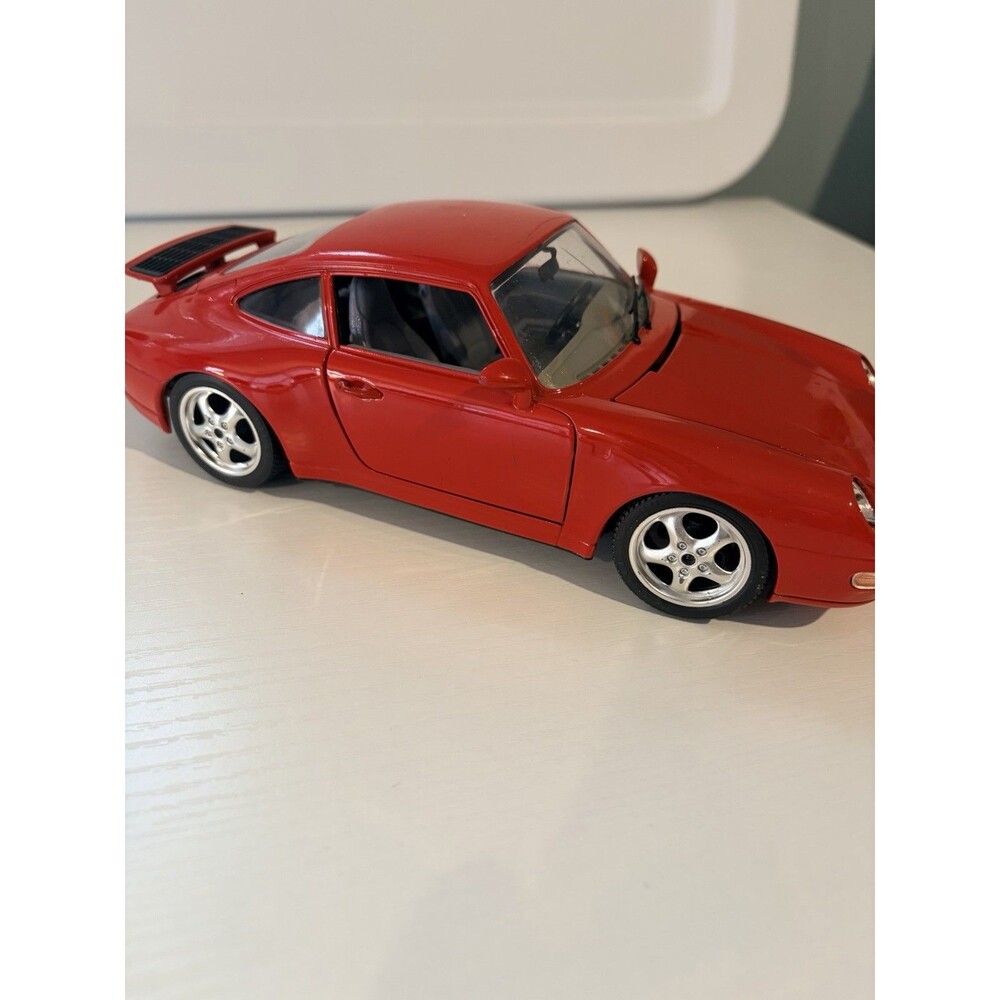 bburago 1:18 Porsche 911 Carrera Coupe 1993 Red Diecast Car Made In Italy Loose